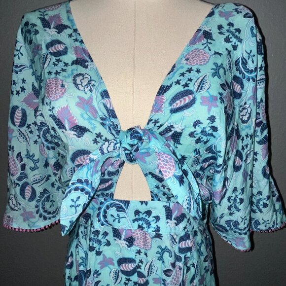 NANETTE LEPORE SWIM Raquel Tie Front Swim Romper New with Tags - Size Medium - Picture 2 of 15